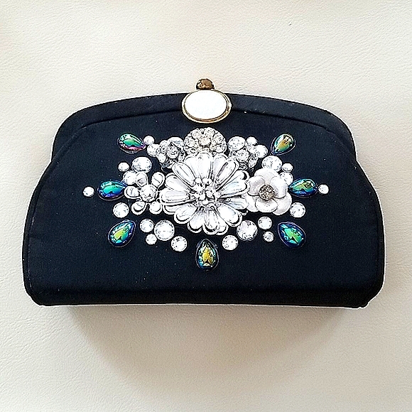 NWT Repurposed Vintage 50s Jewelry Clutch Handbag - Picture 2 of 13